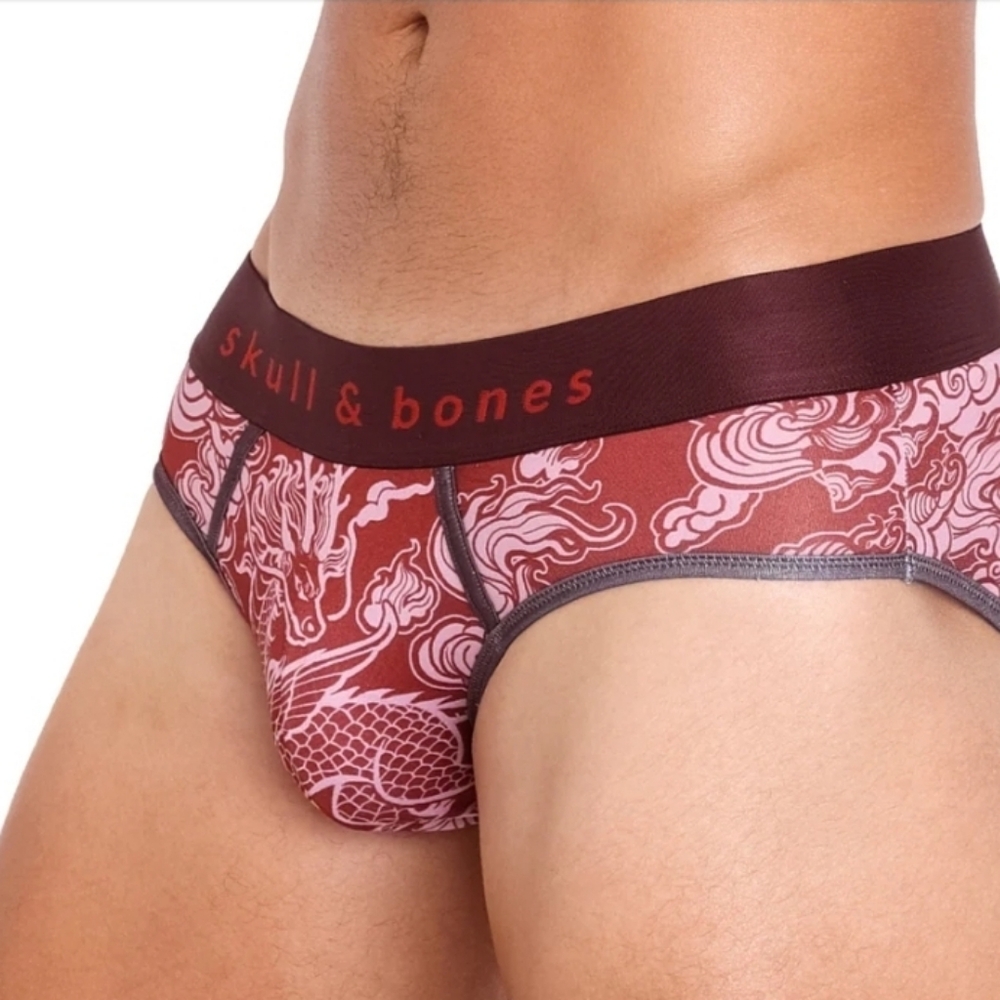 Skull & Bones Kirin Vintage Red Briefs